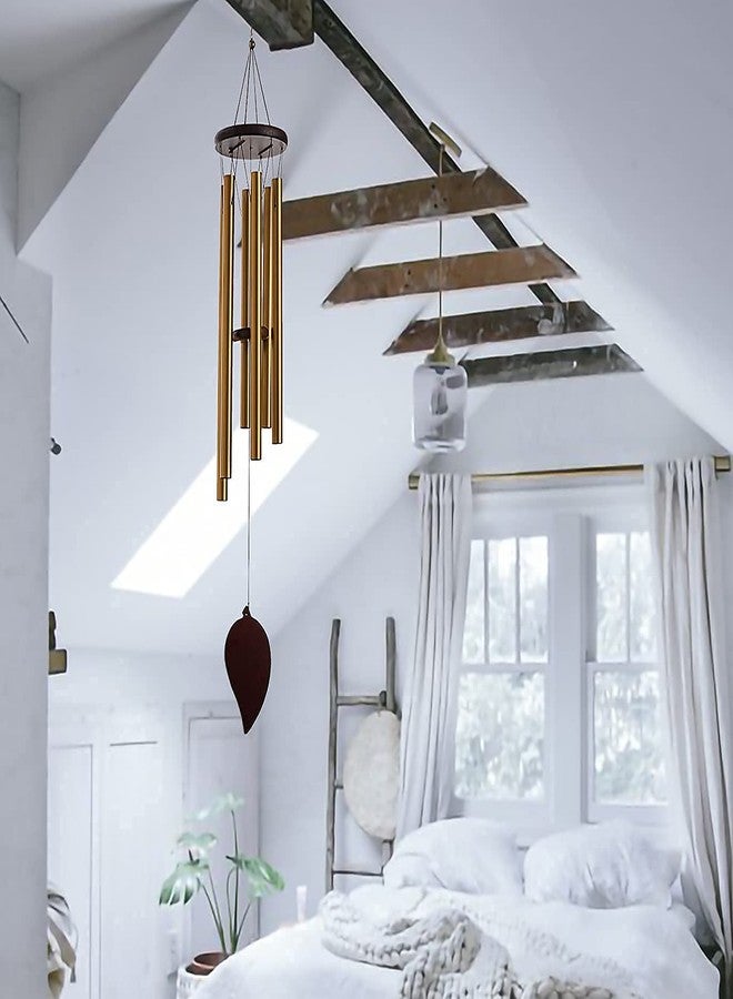 Dksuwe أجراس هوائية خارجية، 30 بوصة، 6 أنابيب ألومنيوم مقاومة للصدأ، أجراس هوائية كبيرة ذات صوت عميق، مثالية للفناء أو الشرفة أو الحديقة أو الفناء الخلفي... - Image 3